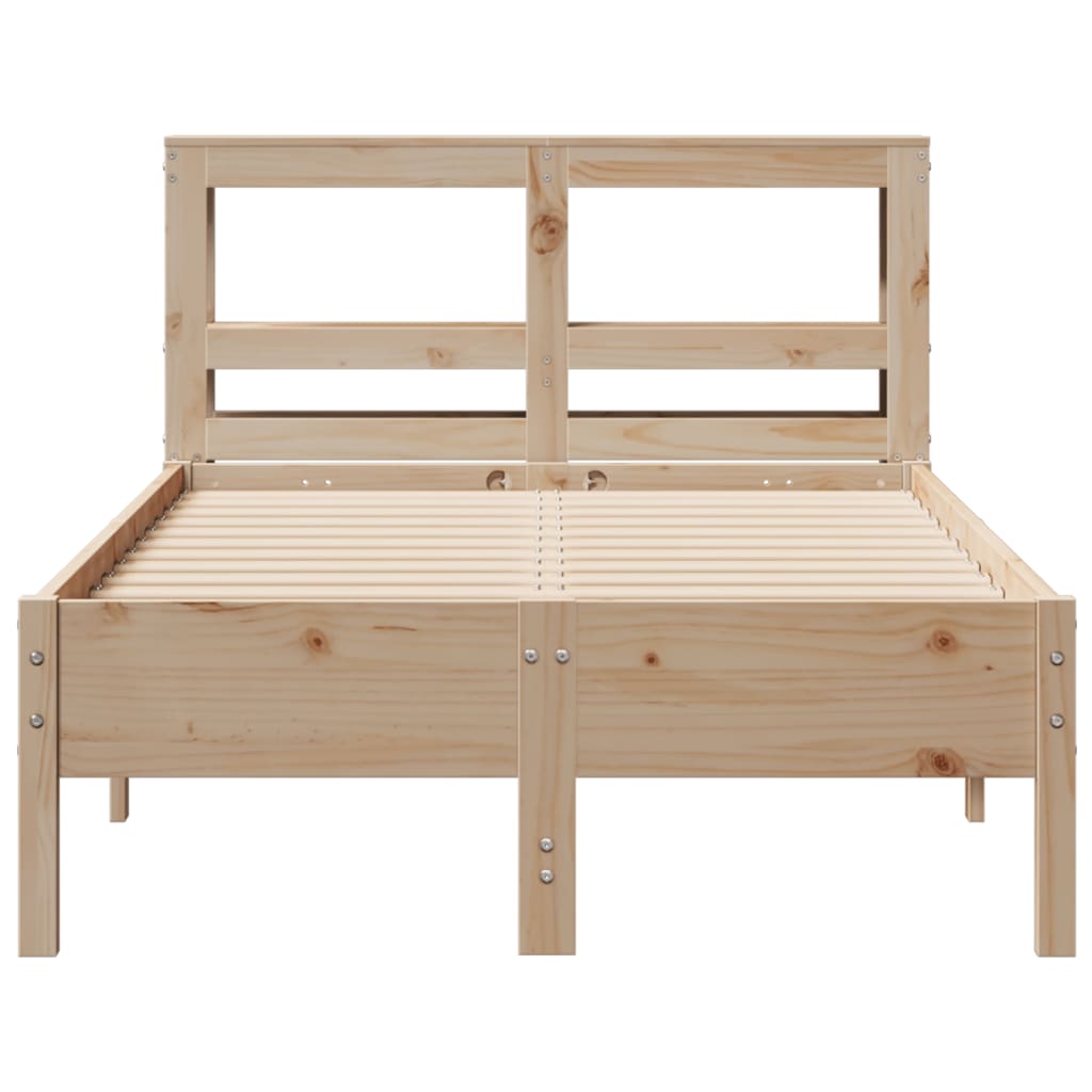 sengeramme uden madras 120x200 cm massivt fyrretræ