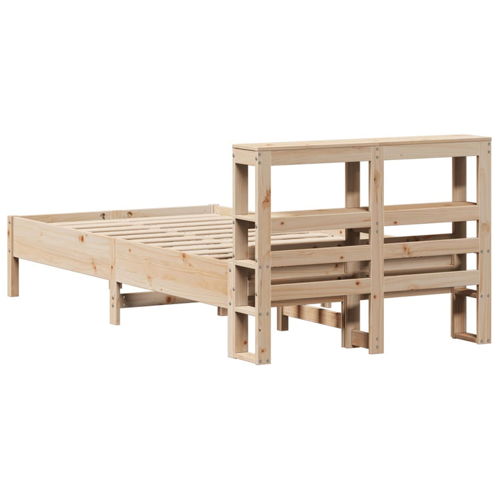 sengeramme uden madras 120x200 cm massivt fyrretræ
