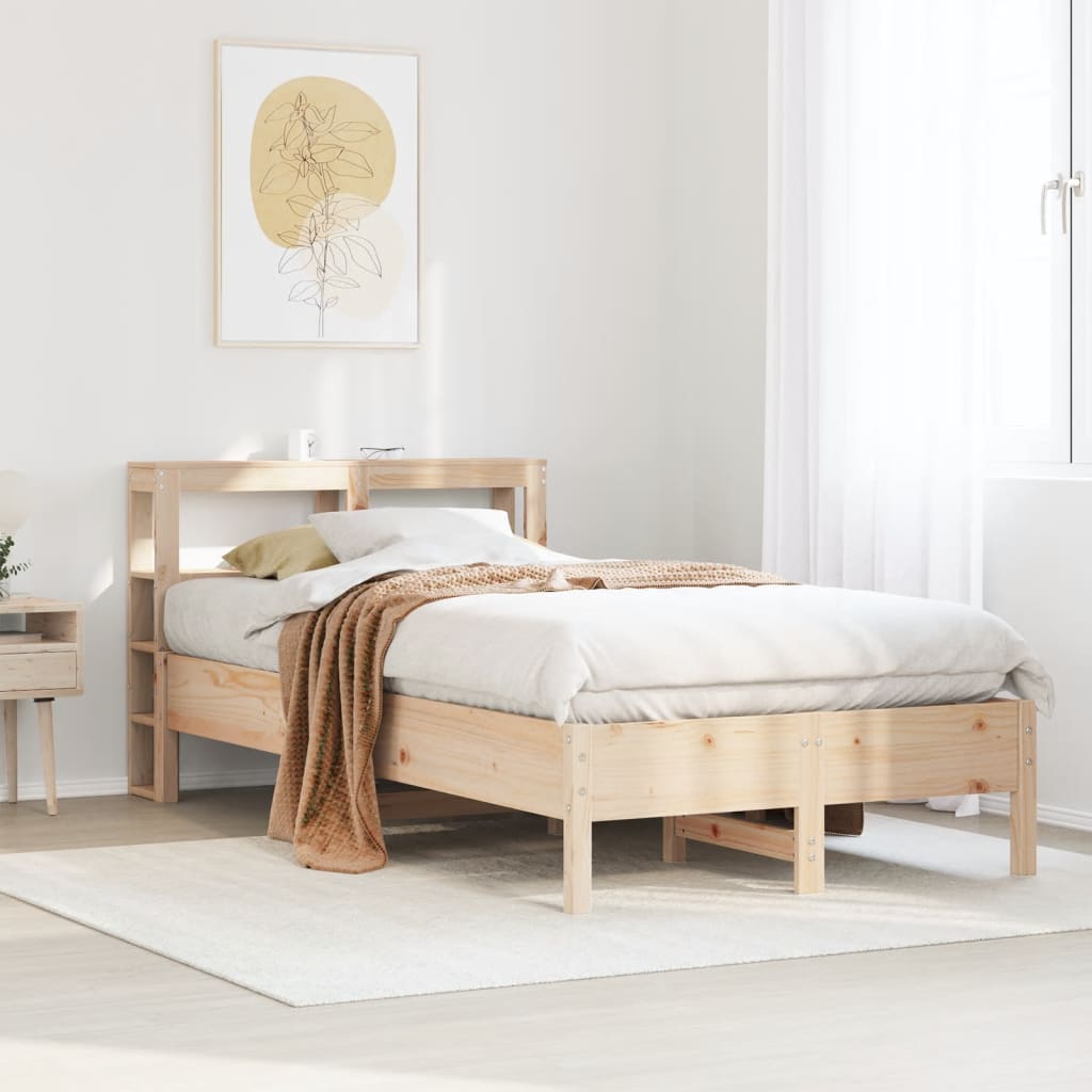 sengeramme uden madras 120x200 cm massivt fyrretræ