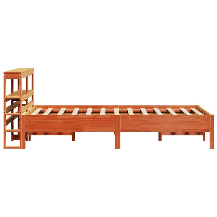 sengeramme uden madras 120x200 cm massivt fyrretræ gyldenbrun