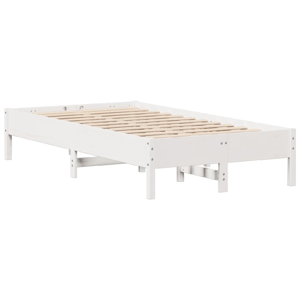 sengeramme uden madras 90x200 cm massivt fyrretræ hvid