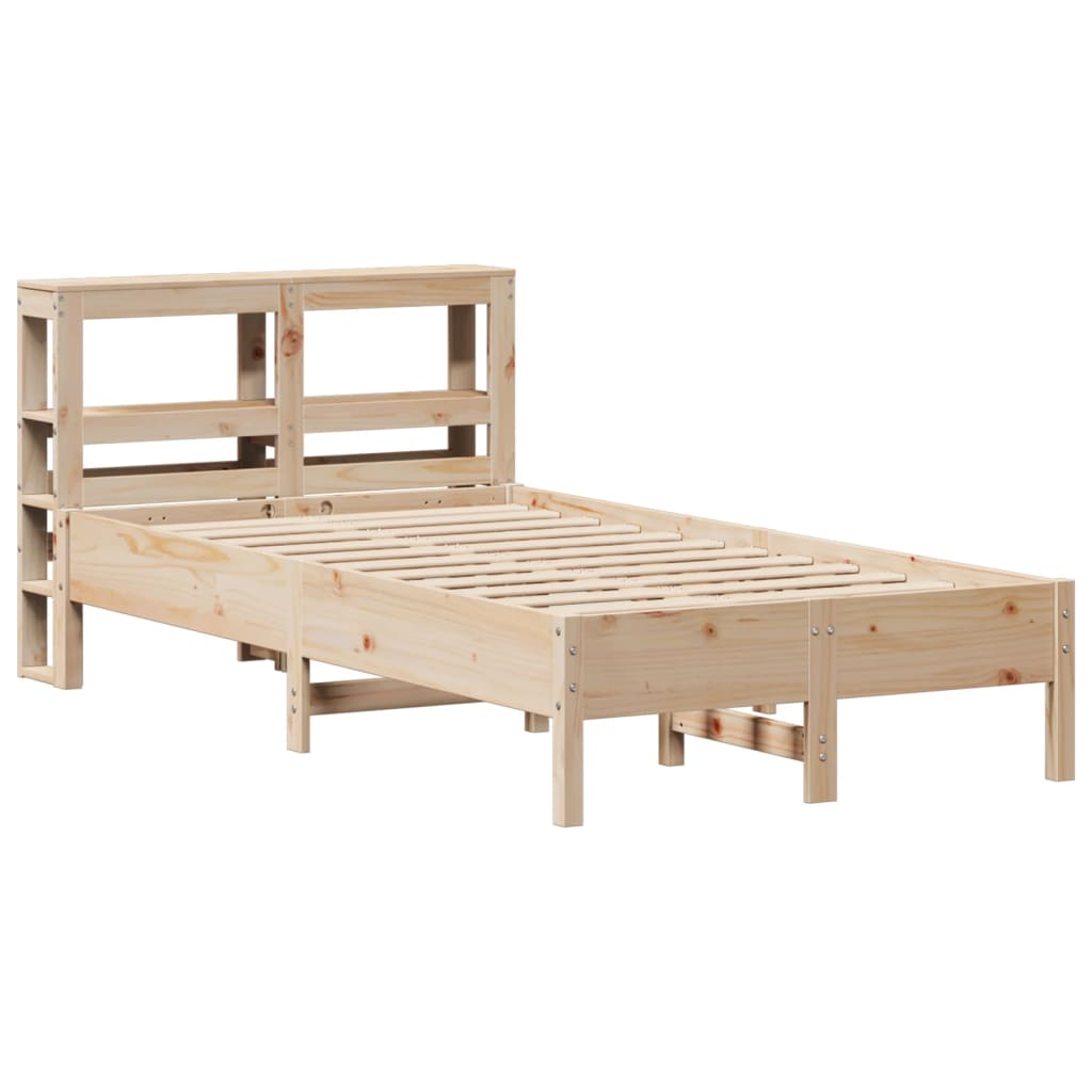 sengeramme uden madras 120x190 cm massivt fyrretræ