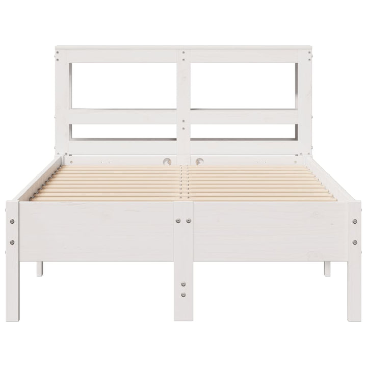 sengeramme uden madras 90x190 cm massivt fyrretræ hvid