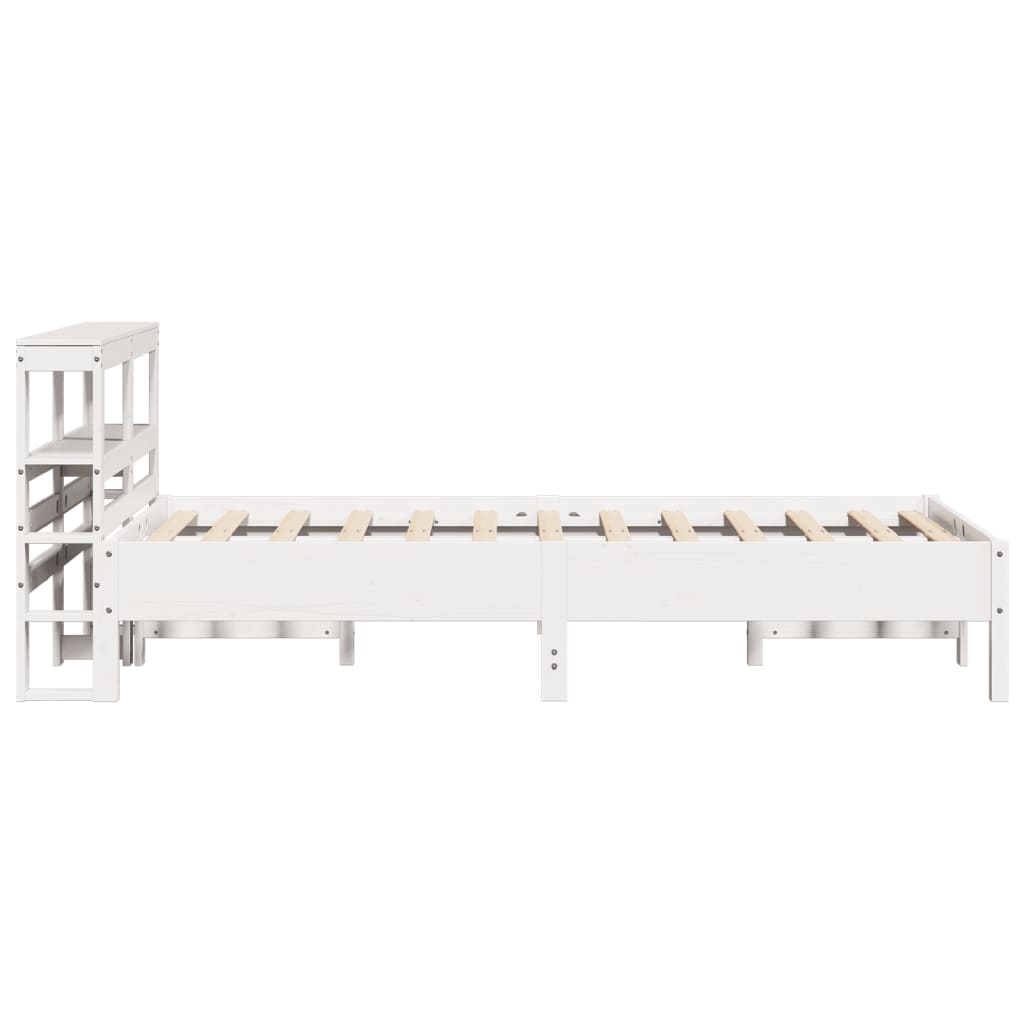 sengeramme uden madras 90x190 cm massivt fyrretræ hvid