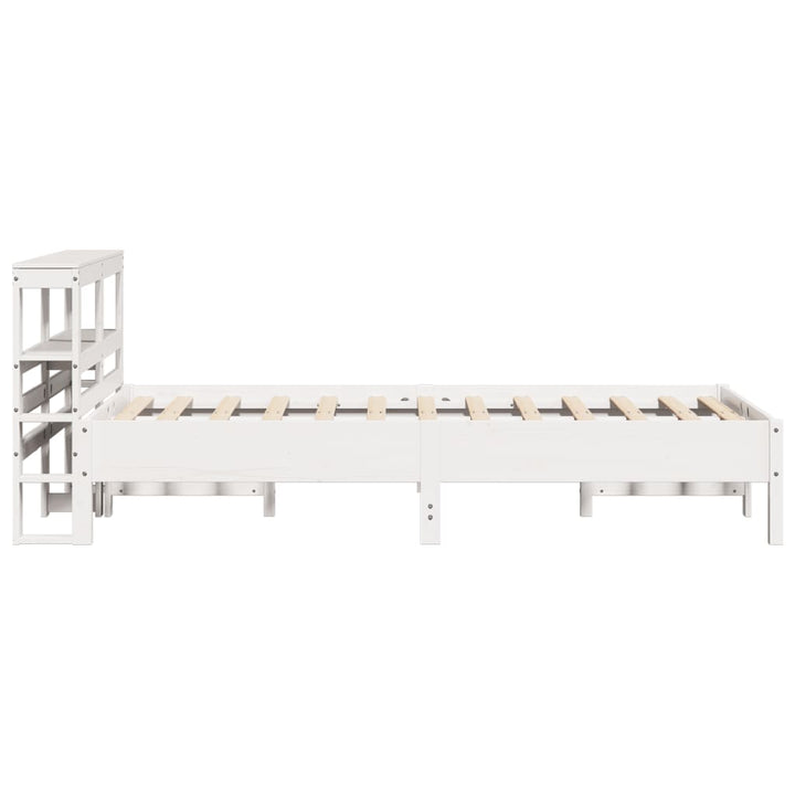 sengeramme uden madras 90x190 cm massivt fyrretræ hvid
