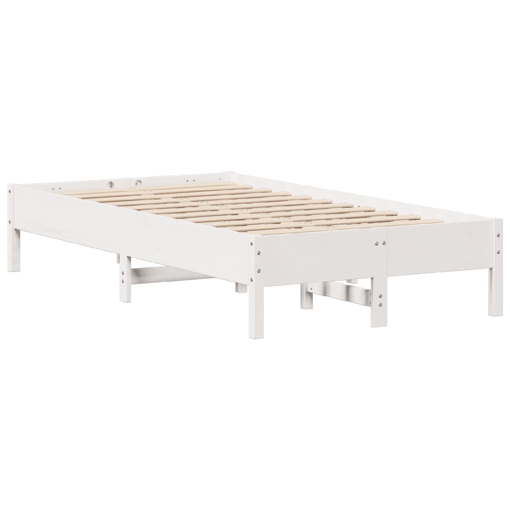 sengeramme uden madras 90x190 cm massivt fyrretræ hvid