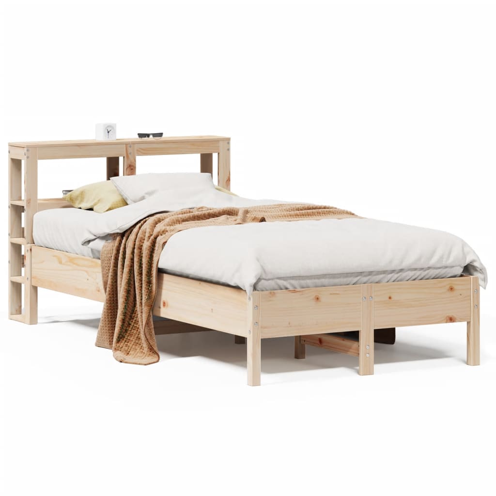 sengeramme uden madras 75x190 cm massivt fyrretræ