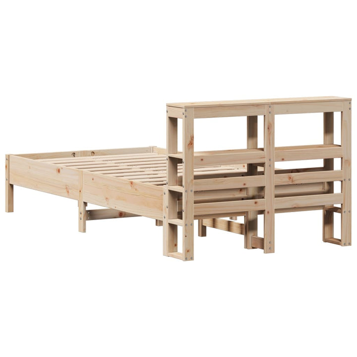 sengeramme uden madras 75x190 cm massivt fyrretræ