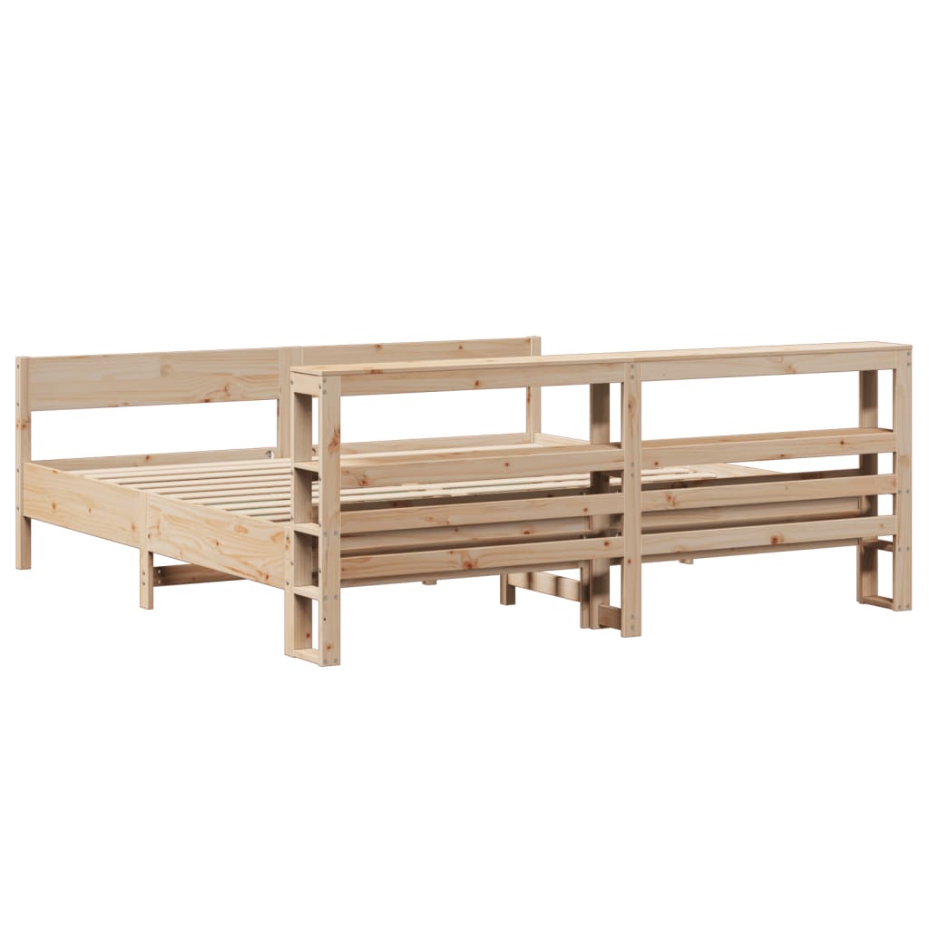 sengeramme uden madras 180x200 cm massivt fyrretræ