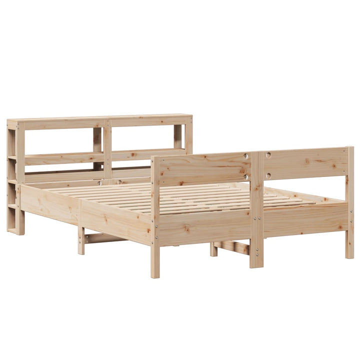 sengeramme uden madras 150x200 cm massivt fyrretræ