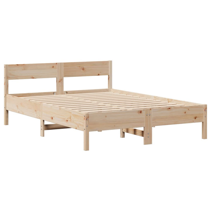 sengeramme uden madras 150x200 cm massivt fyrretræ