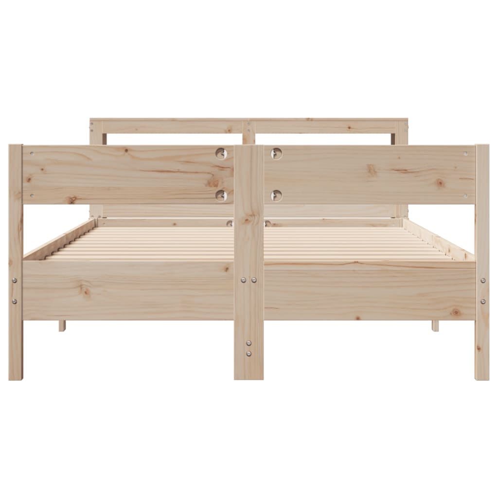 sengeramme uden madras 120x200 cm massivt fyrretræ