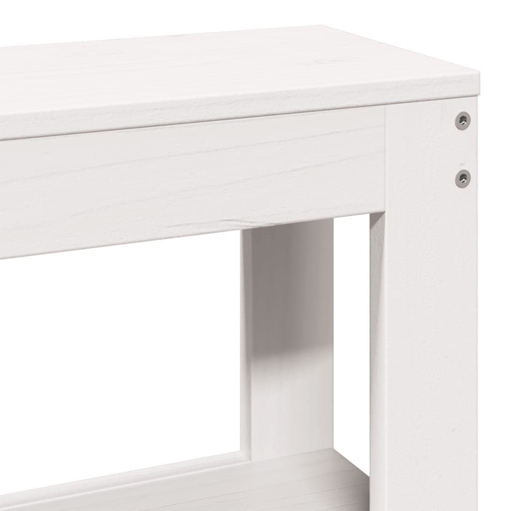 sengeramme uden madras 135x190 cm massivt fyrretræ hvid