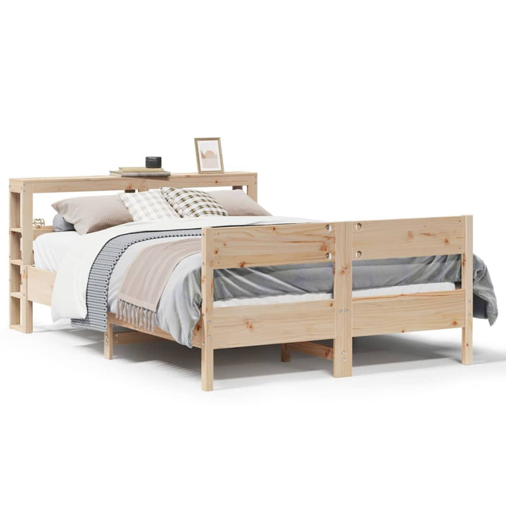 sengeramme uden madras 120x190 cm massivt fyrretræ