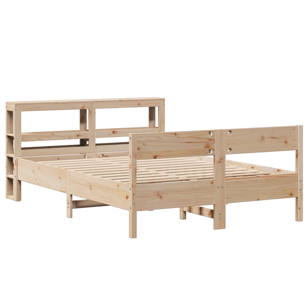 sengeramme uden madras 120x190 cm massivt fyrretræ