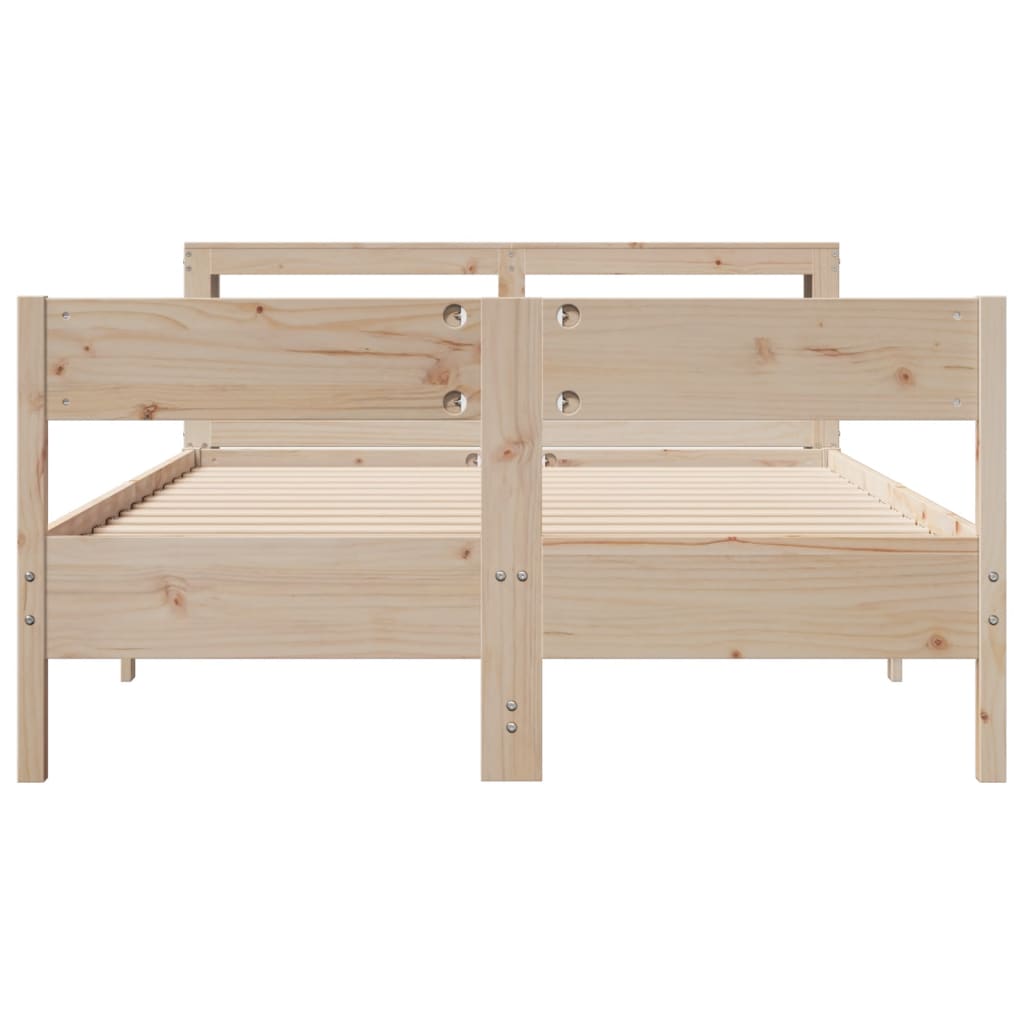 sengeramme uden madras 120x190 cm massivt fyrretræ
