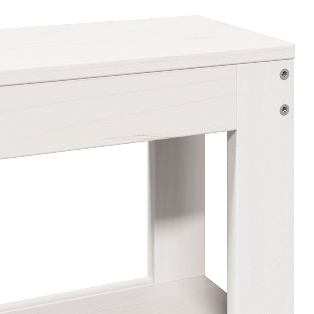 sengeramme uden madras 120x190 cm massivt fyrretræ hvid