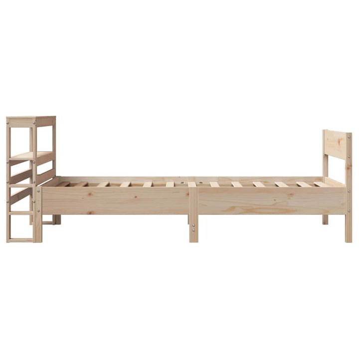 sengeramme uden madras 75x190 cm massivt fyrretræ