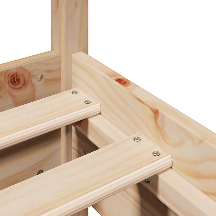 sengeramme uden madras 75x190 cm massivt fyrretræ
