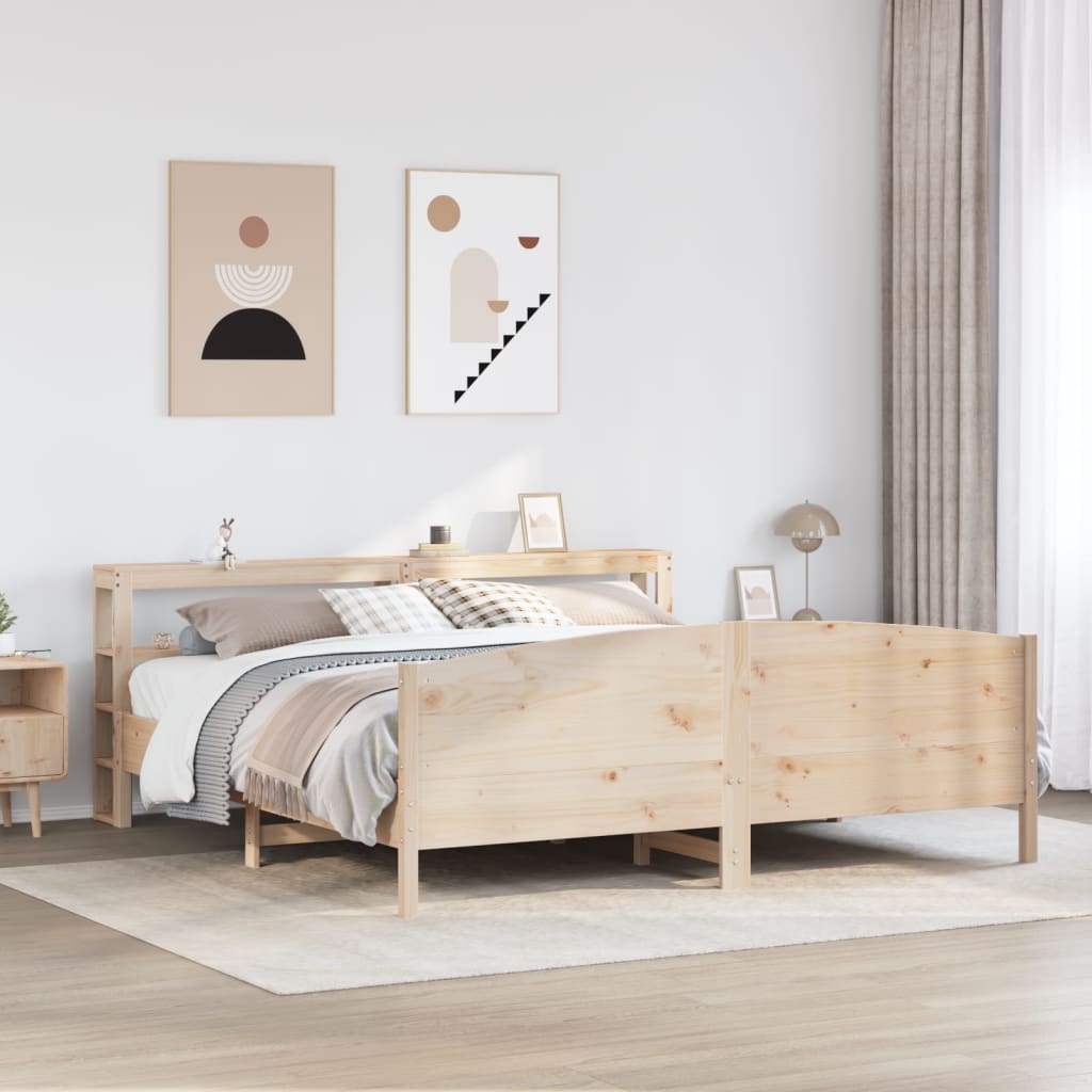 sengeramme uden madras 180x200 cm massivt fyrretræ