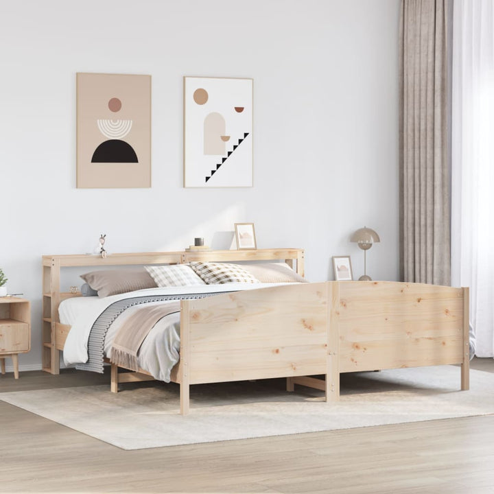 sengeramme uden madras 180x200 cm massivt fyrretræ