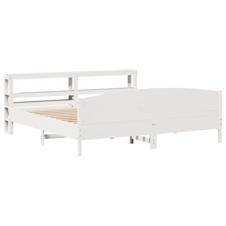 sengeramme uden madras 180x200 cm massivt fyrretræ hvid