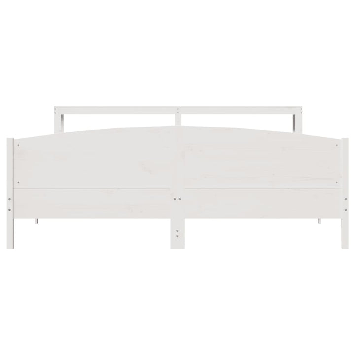 sengeramme uden madras 180x200 cm massivt fyrretræ hvid