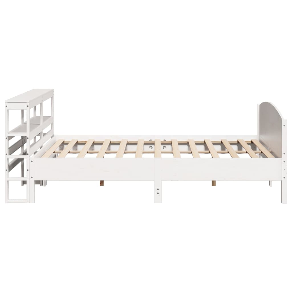 sengeramme uden madras 180x200 cm massivt fyrretræ hvid