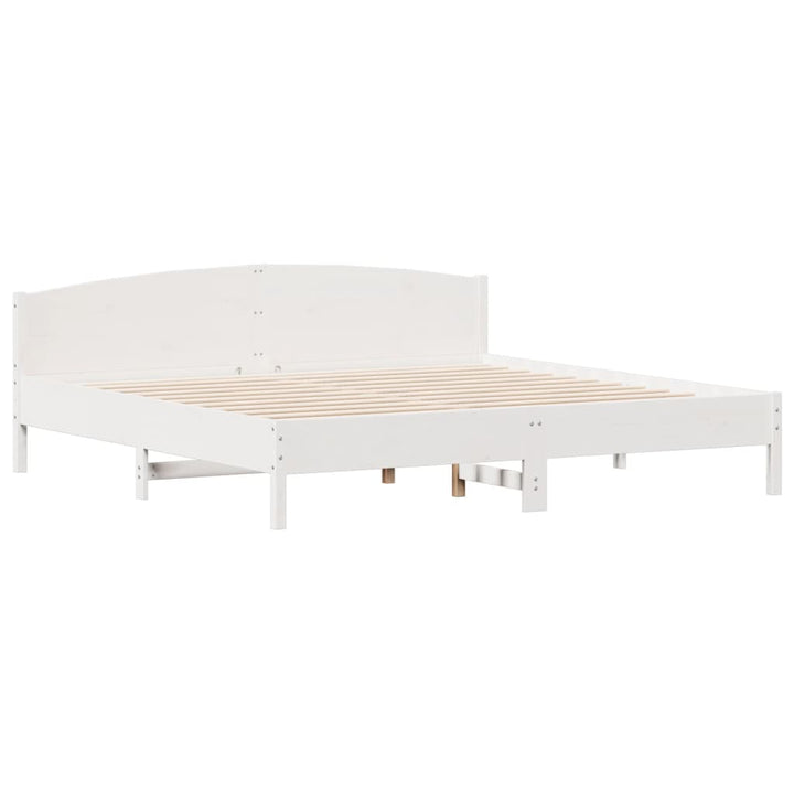 sengeramme uden madras 180x200 cm massivt fyrretræ hvid