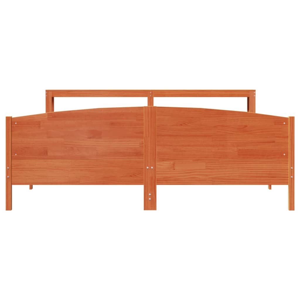 sengeramme uden madras 180x200 cm massivt fyrretræ gyldenbrun