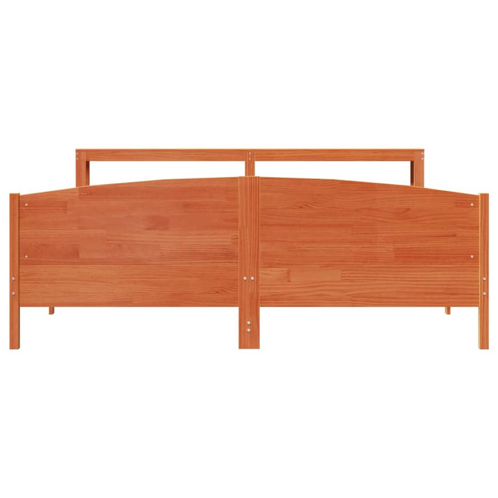sengeramme uden madras 180x200 cm massivt fyrretræ gyldenbrun