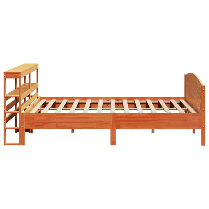 sengeramme uden madras 180x200 cm massivt fyrretræ gyldenbrun