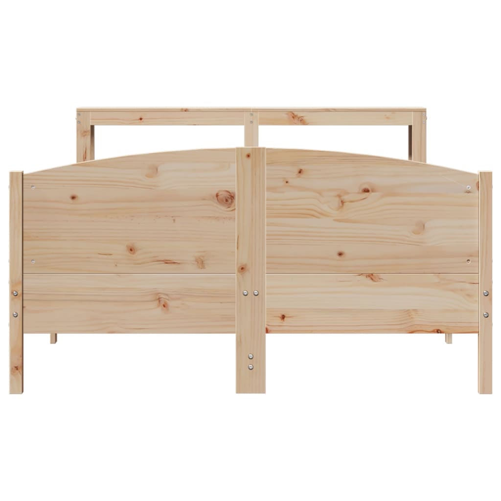sengeramme uden madras 120x200 cm massivt fyrretræ
