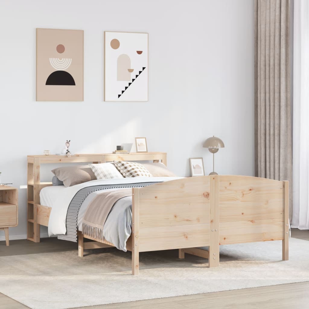 sengeramme uden madras 120x200 cm massivt fyrretræ
