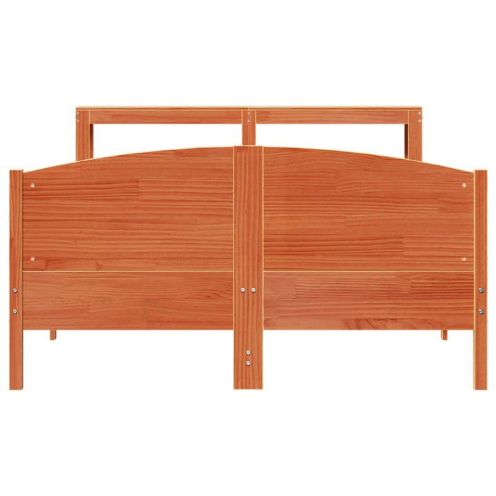 sengeramme uden madras 120x200 cm massivt fyrretræ gyldenbrun