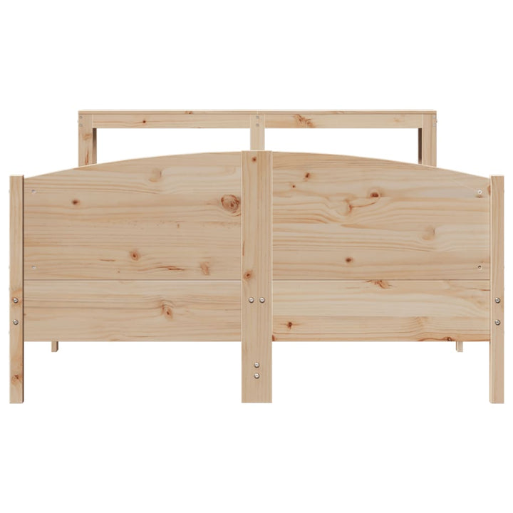 sengeramme uden madras 140x190 cm massivt fyrretræ