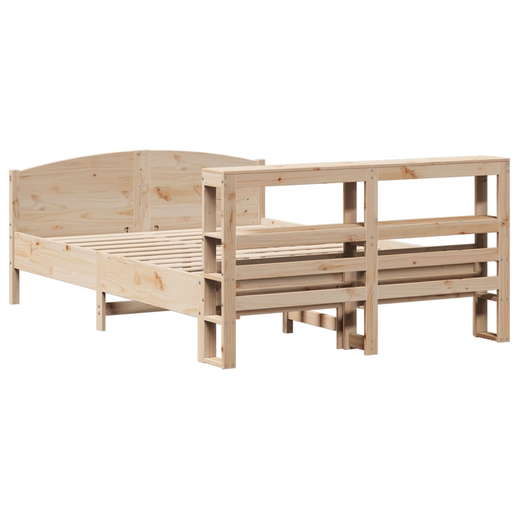 sengeramme uden madras 120x190 cm massivt fyrretræ