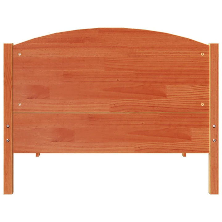 sengeramme uden madras 100x200 cm massivt fyrretræ gyldenbrun