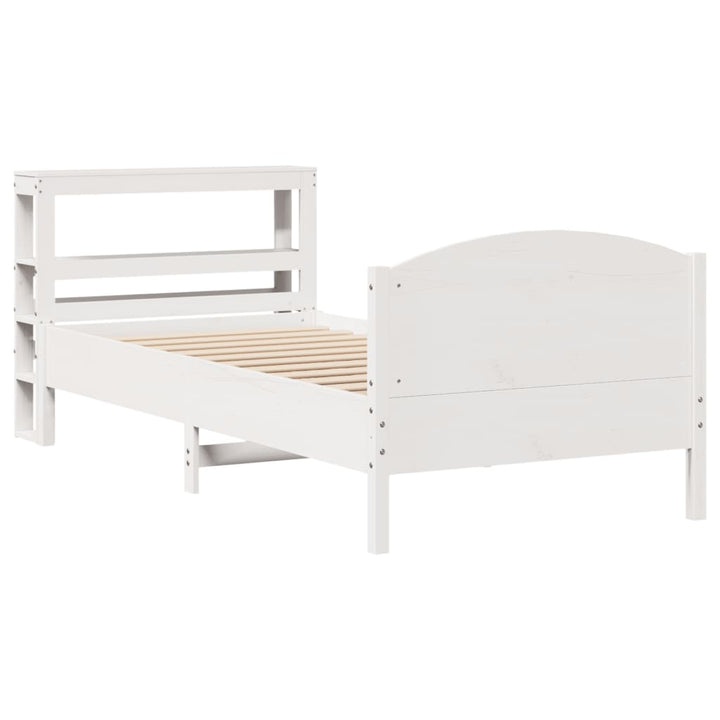 sengeramme uden madras 90x200 cm massivt fyrretræ hvid