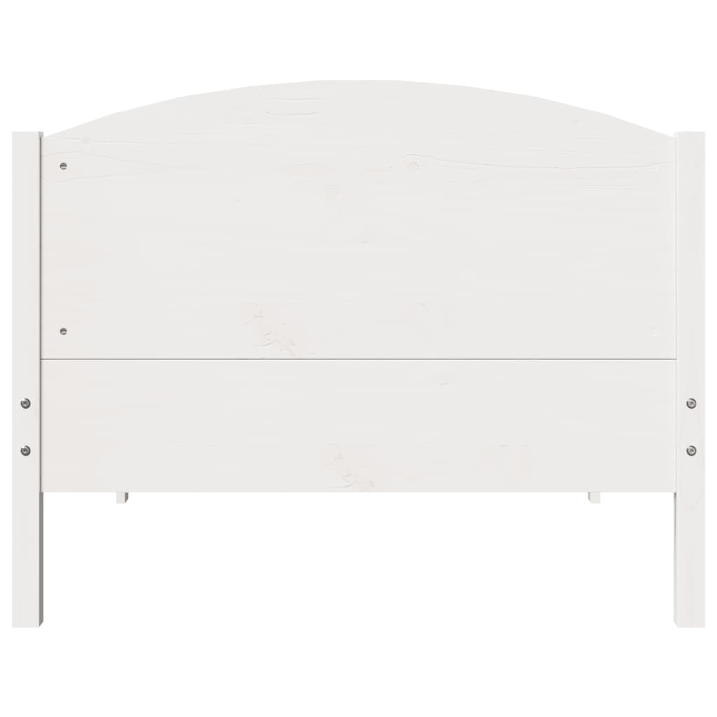 sengeramme uden madras 90x200 cm massivt fyrretræ hvid