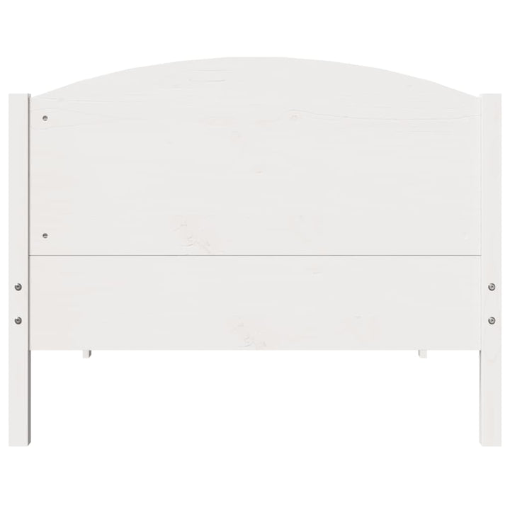 sengeramme uden madras 90x200 cm massivt fyrretræ hvid