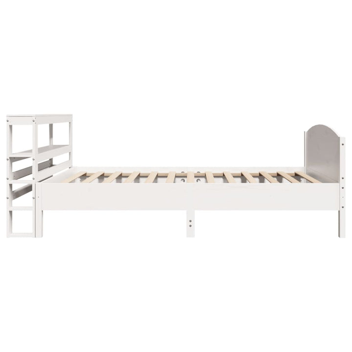 sengeramme uden madras 90x200 cm massivt fyrretræ hvid