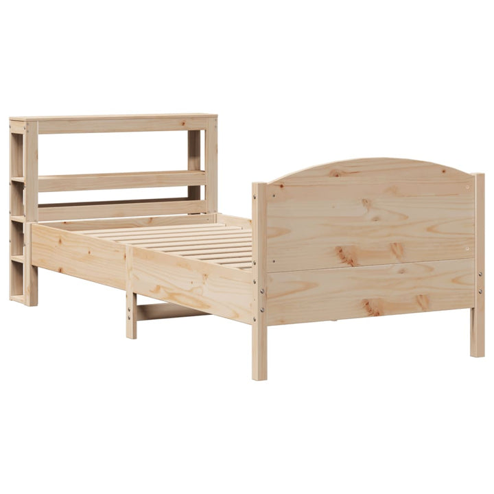 sengeramme uden madras 75x190 cm massivt fyrretræ