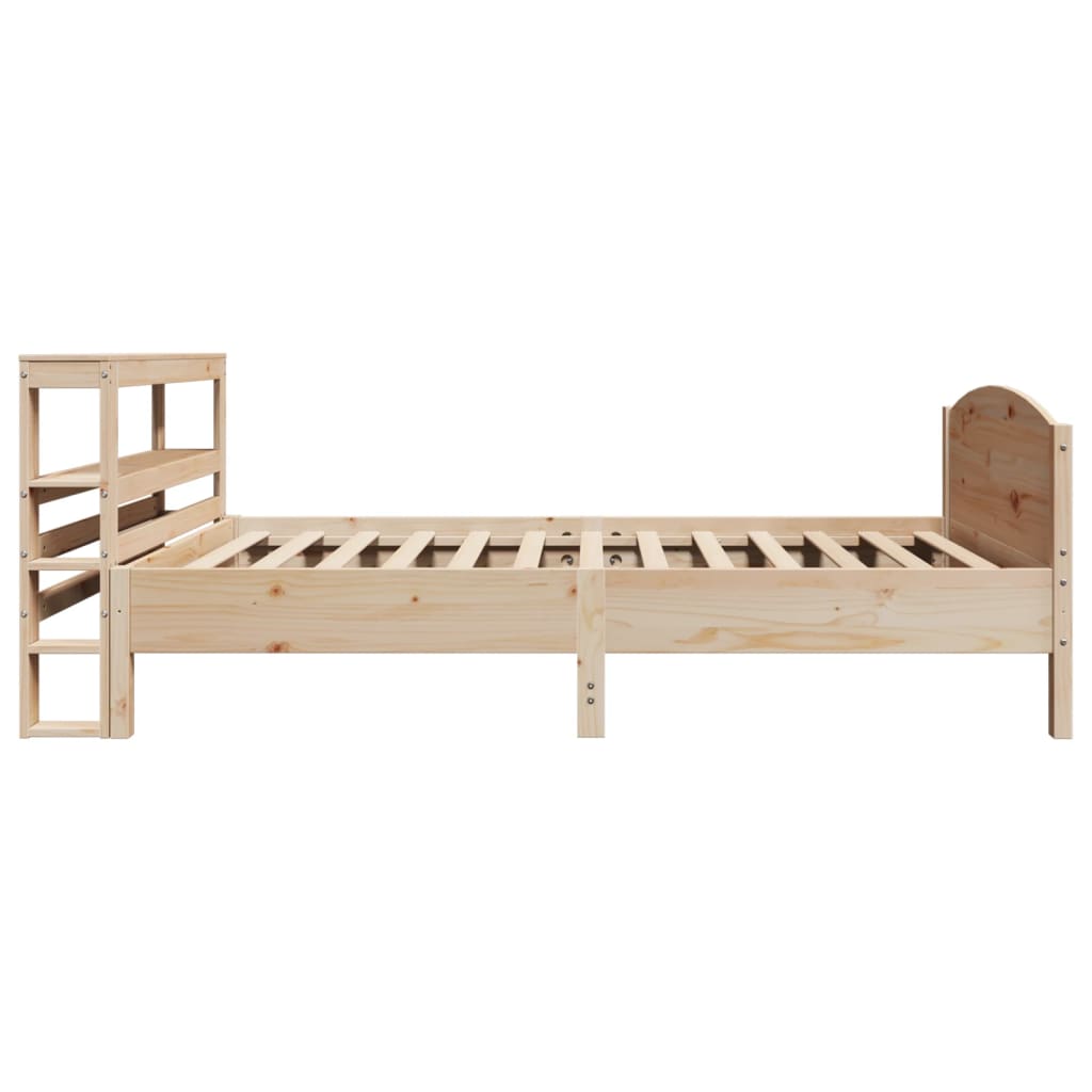 sengeramme uden madras 75x190 cm massivt fyrretræ