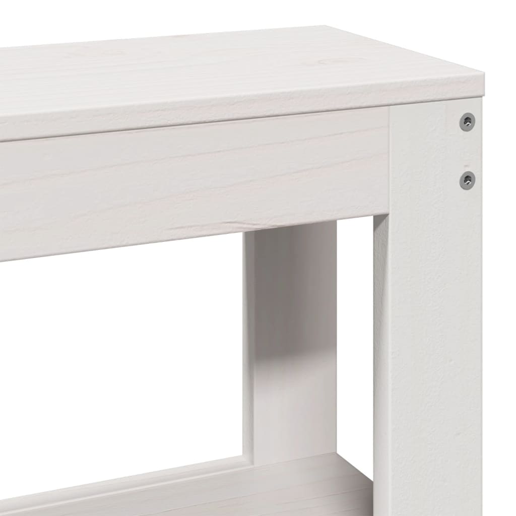 sengeramme uden madras 75x190 cm massivt fyrretræ hvid