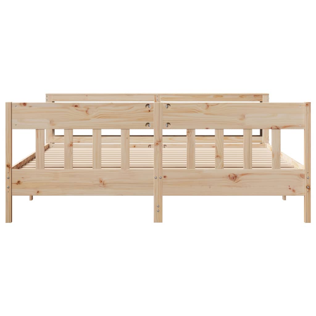 sengeramme uden madras 200x200 cm massivt fyrretræ