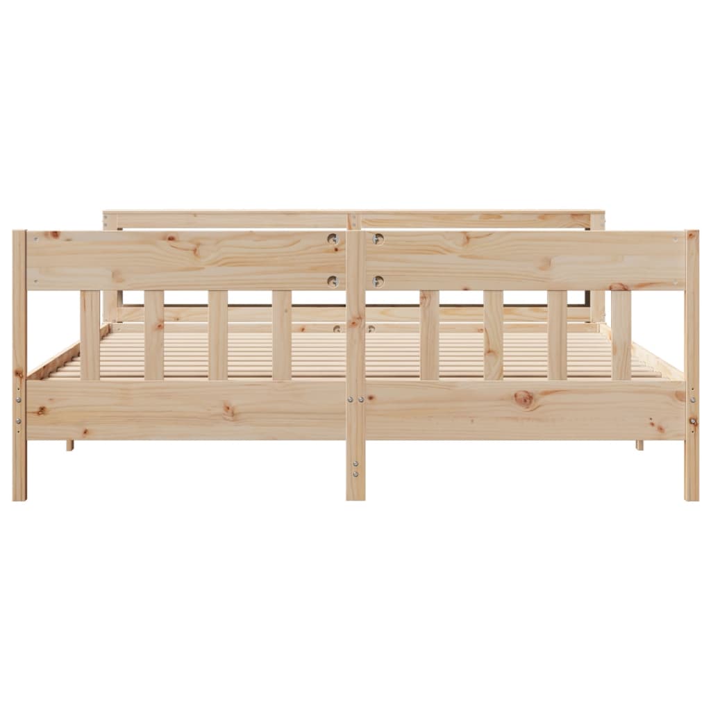 sengeramme uden madras 180x200 cm massivt fyrretræ