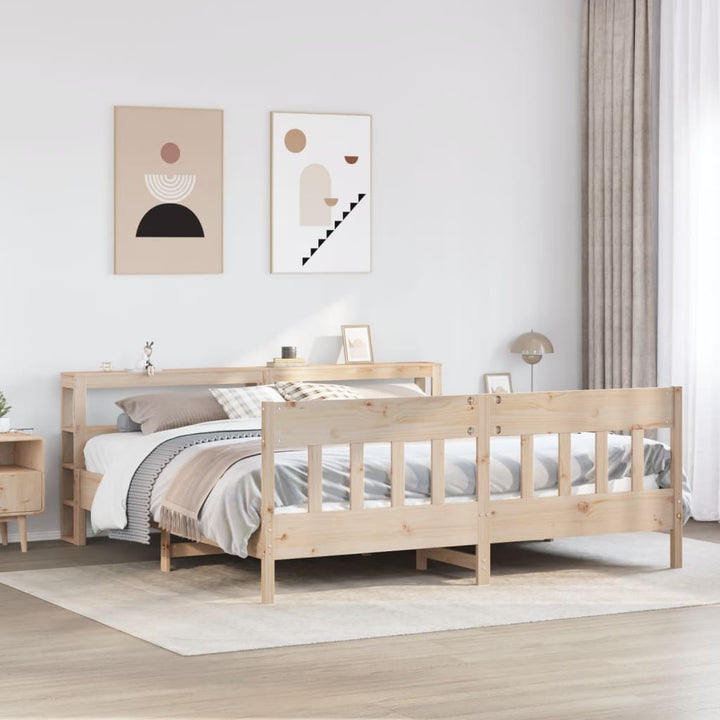 sengeramme uden madras 180x200 cm massivt fyrretræ