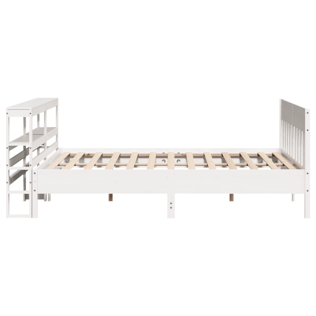 sengeramme uden madras 180x200 cm massivt fyrretræ hvid