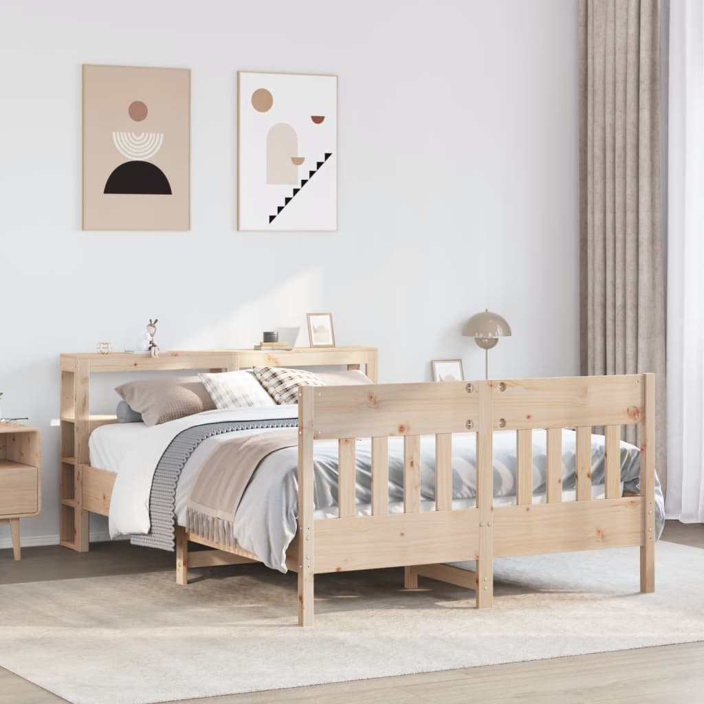 sengeramme uden madras 160x200 cm massivt fyrretræ